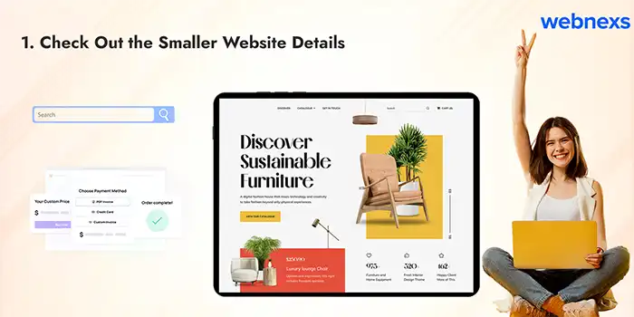 Check out the smaller website details
