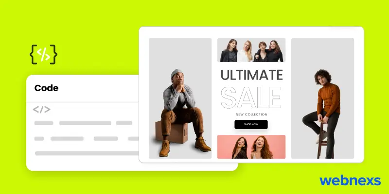 A headless commerce development, showcasing the seamless integration between a decoupled front-end user interface and back-end systems like APIs, servers, and databases.