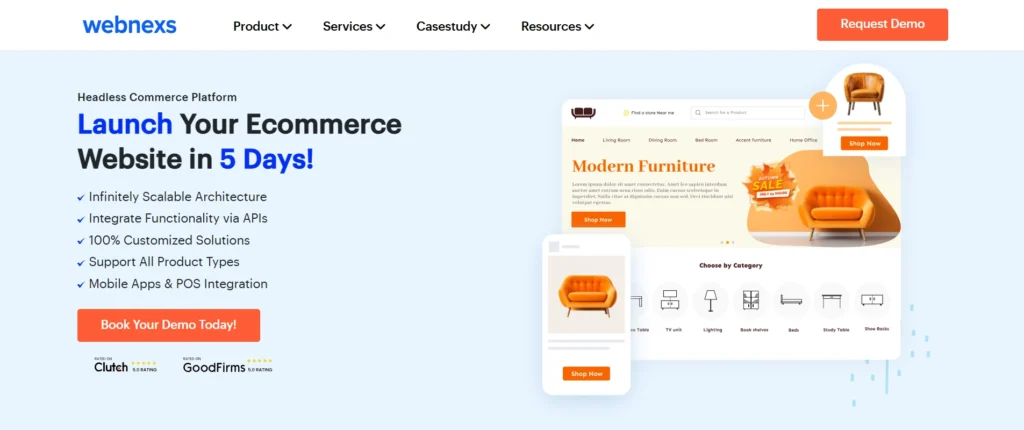 Build your enterprise ecommerce platform in 5 days with Webnexs-scalable, customizable, and API-powered solutions